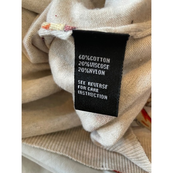 Cliche Equestrian Chain Belt Print Sweater Tan Size M Old Money Heritage Luxury - Picture 8 of 9